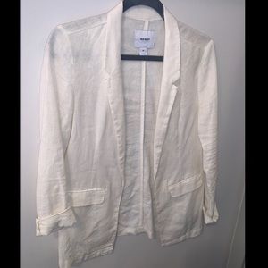 White Linen Blazer